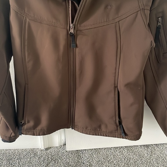 Snozu brown fleece lined windbreaker jacket coat size medium - Picture 4 of 7